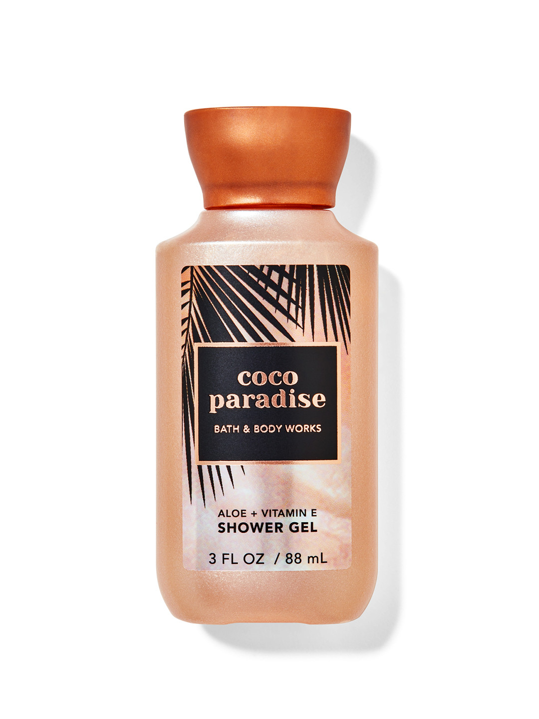 

Bath & Body Works Coco Paradise Travel Size Shower Gel with Aloe & Vitamin E - 88ml, Gold