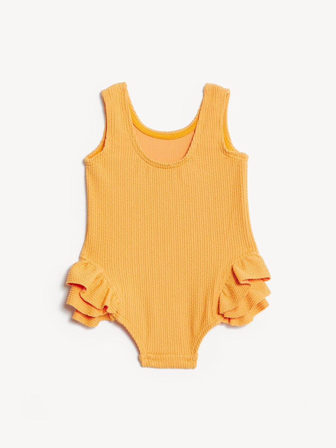

Marks & Spencer Self-Design Ruffled Mini Swimming Bodysuit, Orange