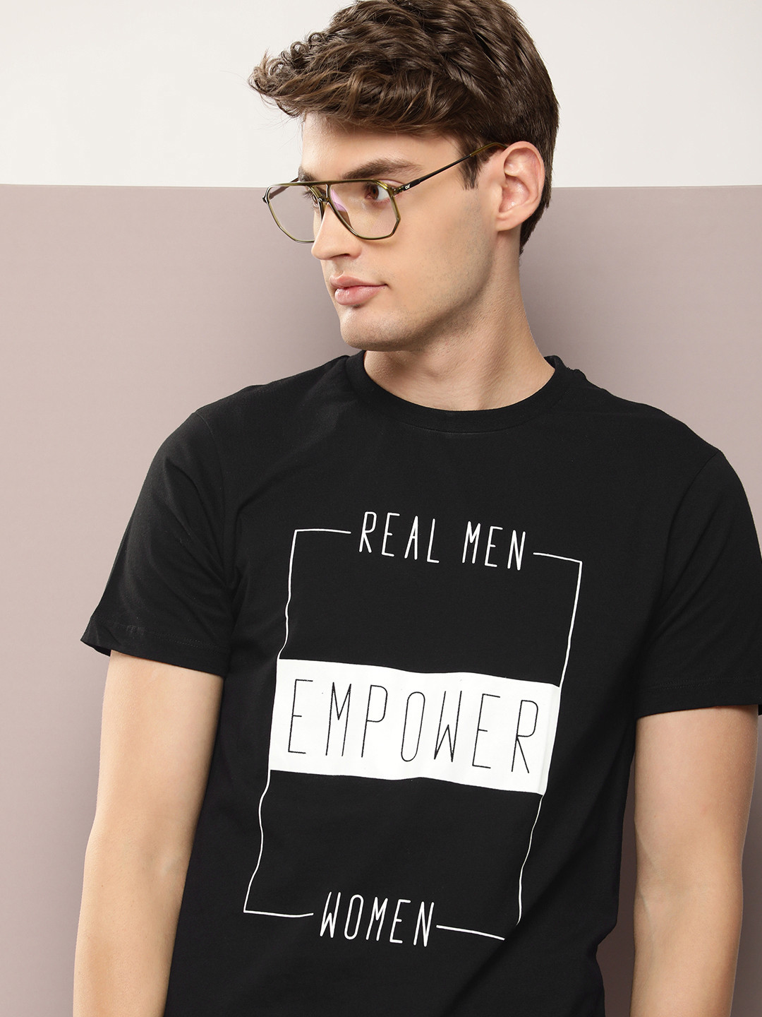 

Kook N Keech Typography Printed Pure Cotton T-shirt, Black