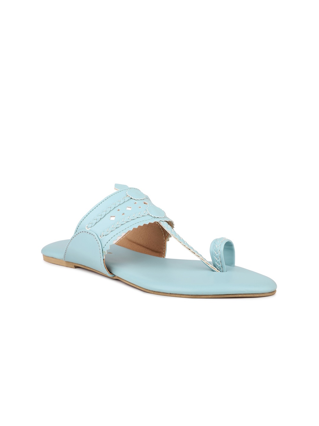 

DESIGN CREW Braided Ethnic One Toe Flats, Blue