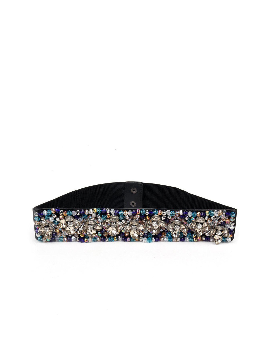 

ODETTE Women Embellished PU Belt, Black