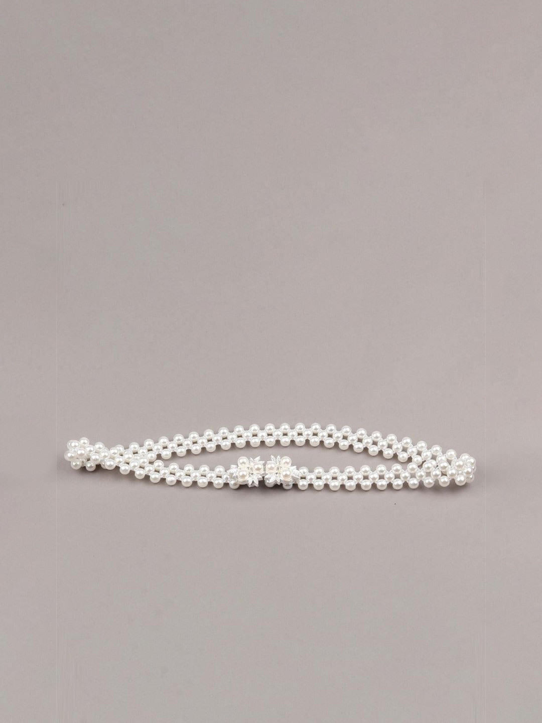 

ODETTE Women Embellished Belt, White