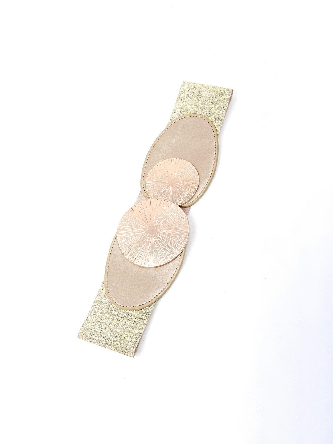 

ODETTE Women Embellished Leather Belt, Gold