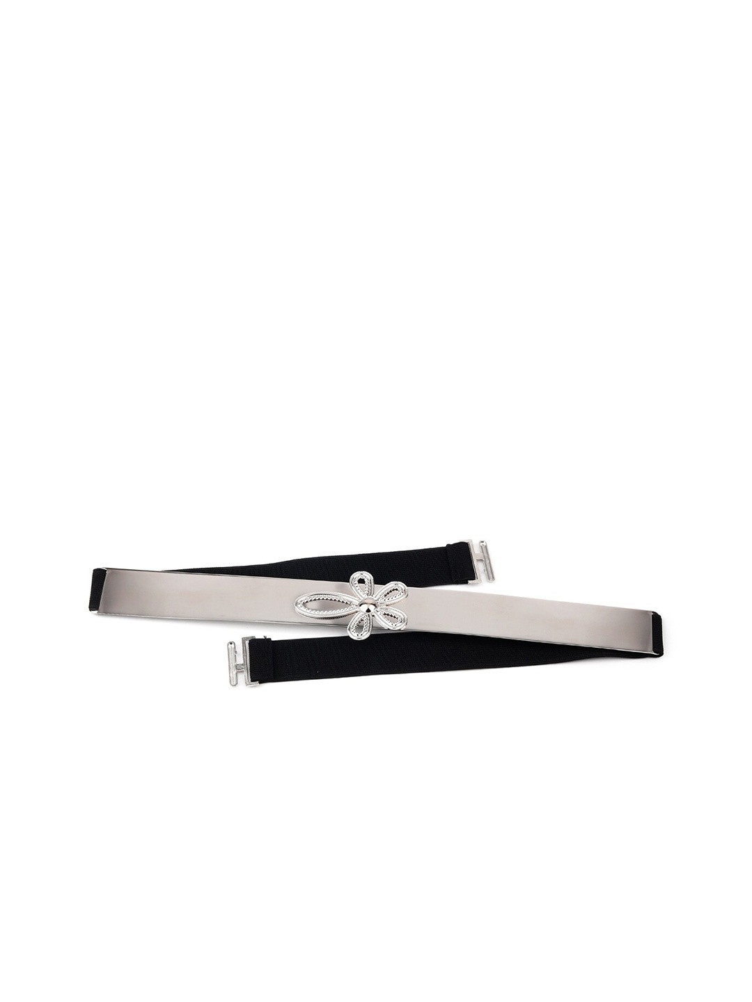 

ODETTE Women Embellished Stretchable Slim Belt, Silver