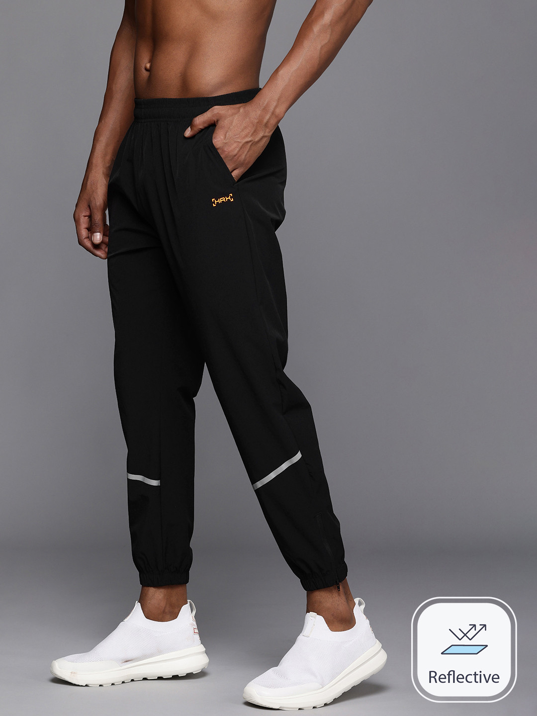 

HRX by Hrithik Roshan Men Rapid-Dry Antimicrobial Training Joggers, Black