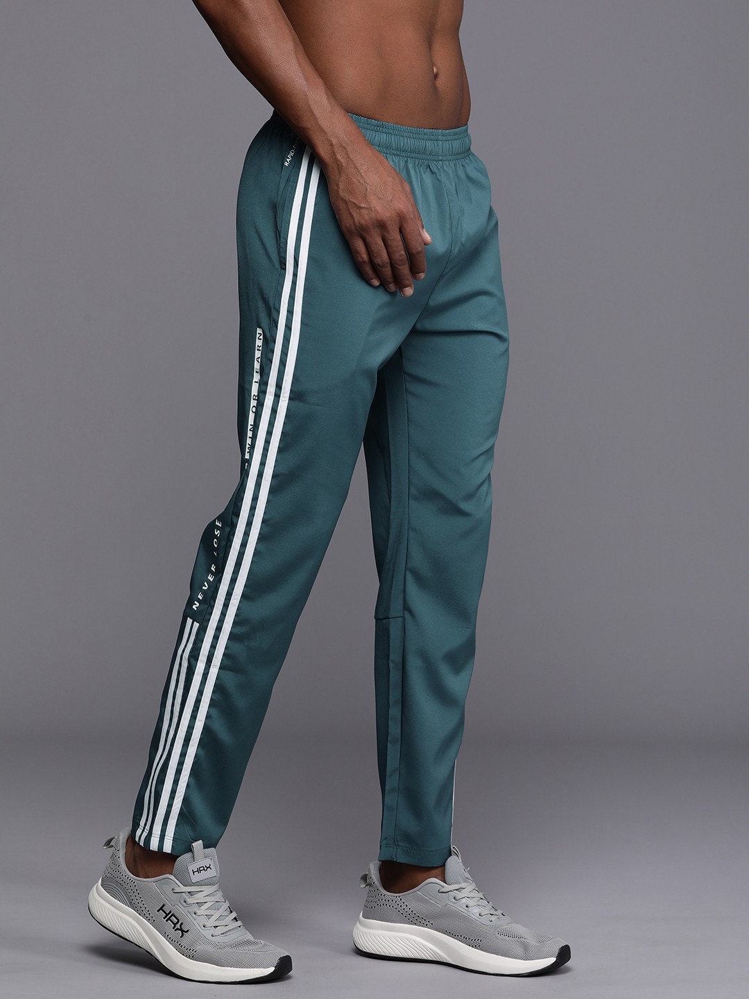 

HRX by Hrithik Roshan Men Antimicrobial Finish Rapid Dry Training Track Pants, Teal