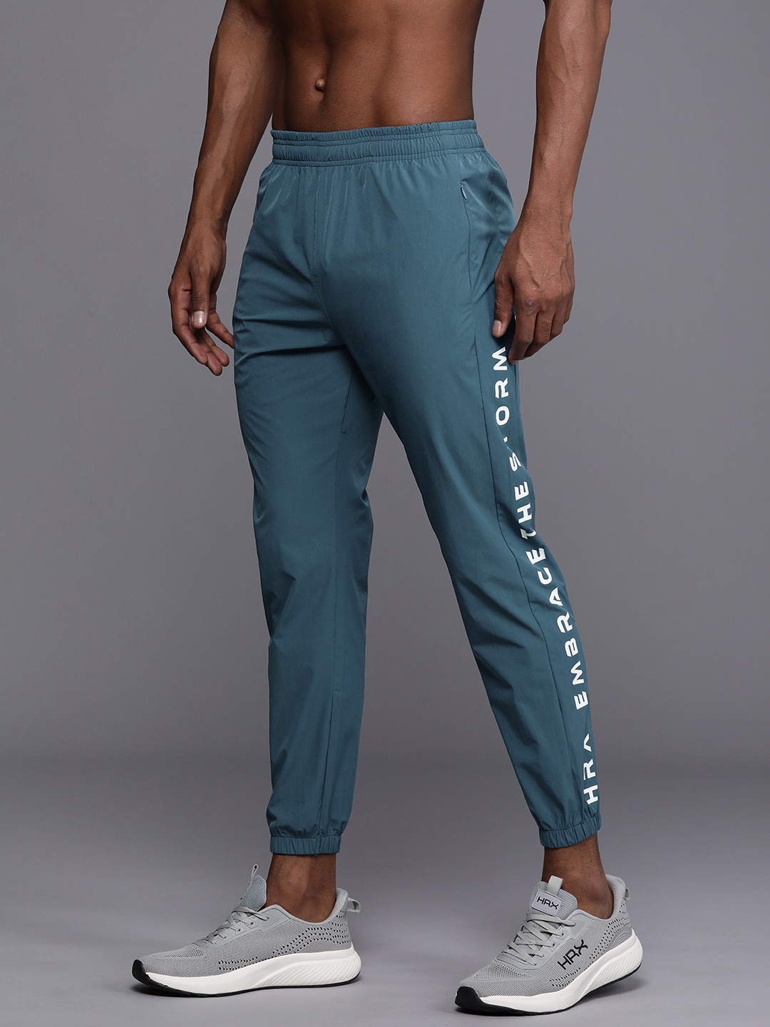 

HRX by Hrithik Roshan Men Antimicrobial Finish Rapid Dry Training Joggers, Teal