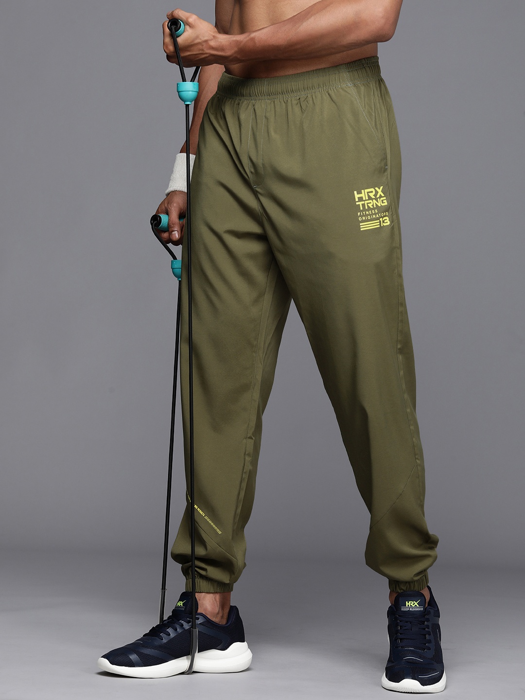 

HRX by Hrithik Roshan Men Rapid-Dry Antimicrobial Training Joggers, Olive