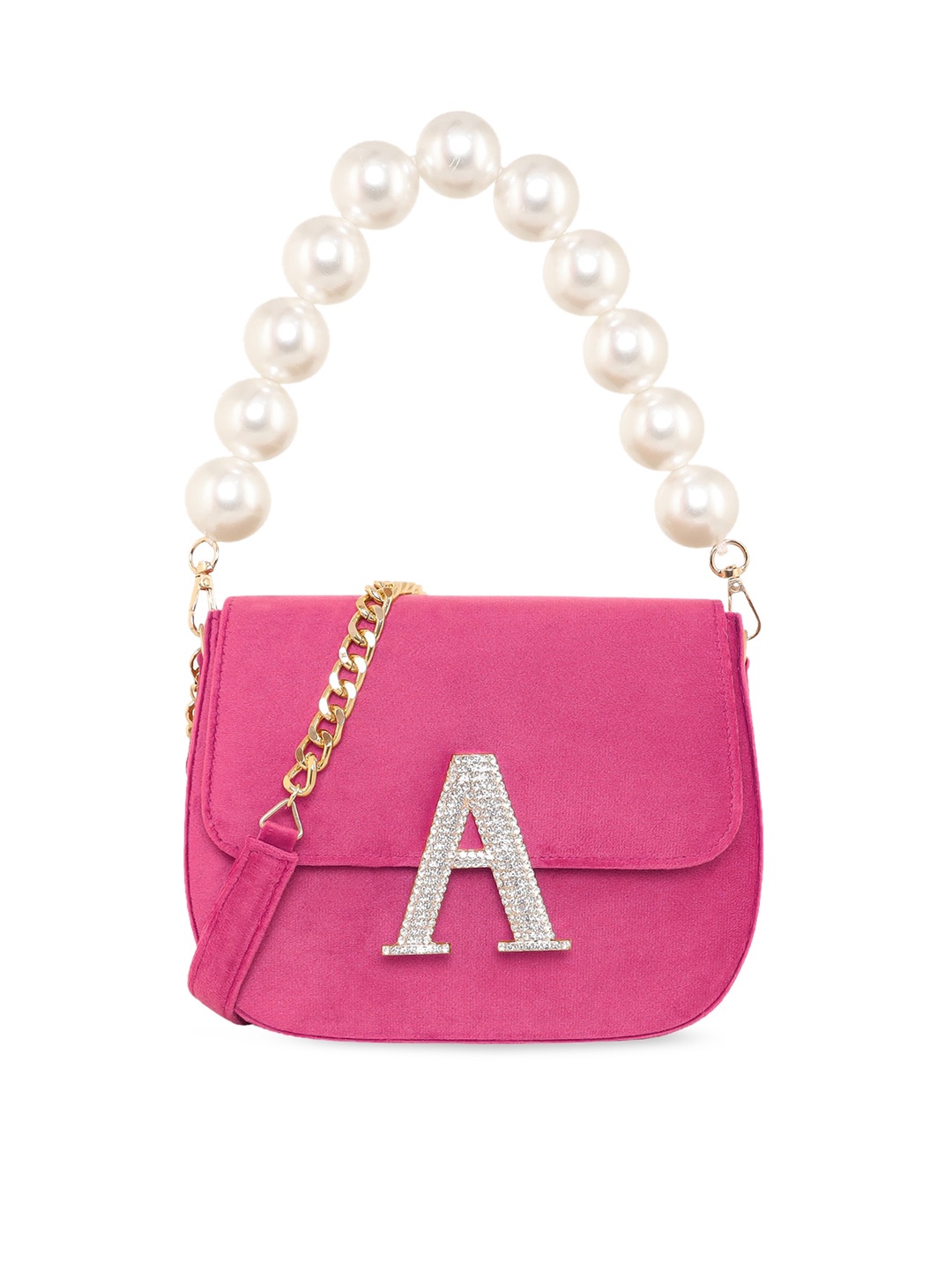 

ESBEDA Suede Structured Sling Bag, Pink