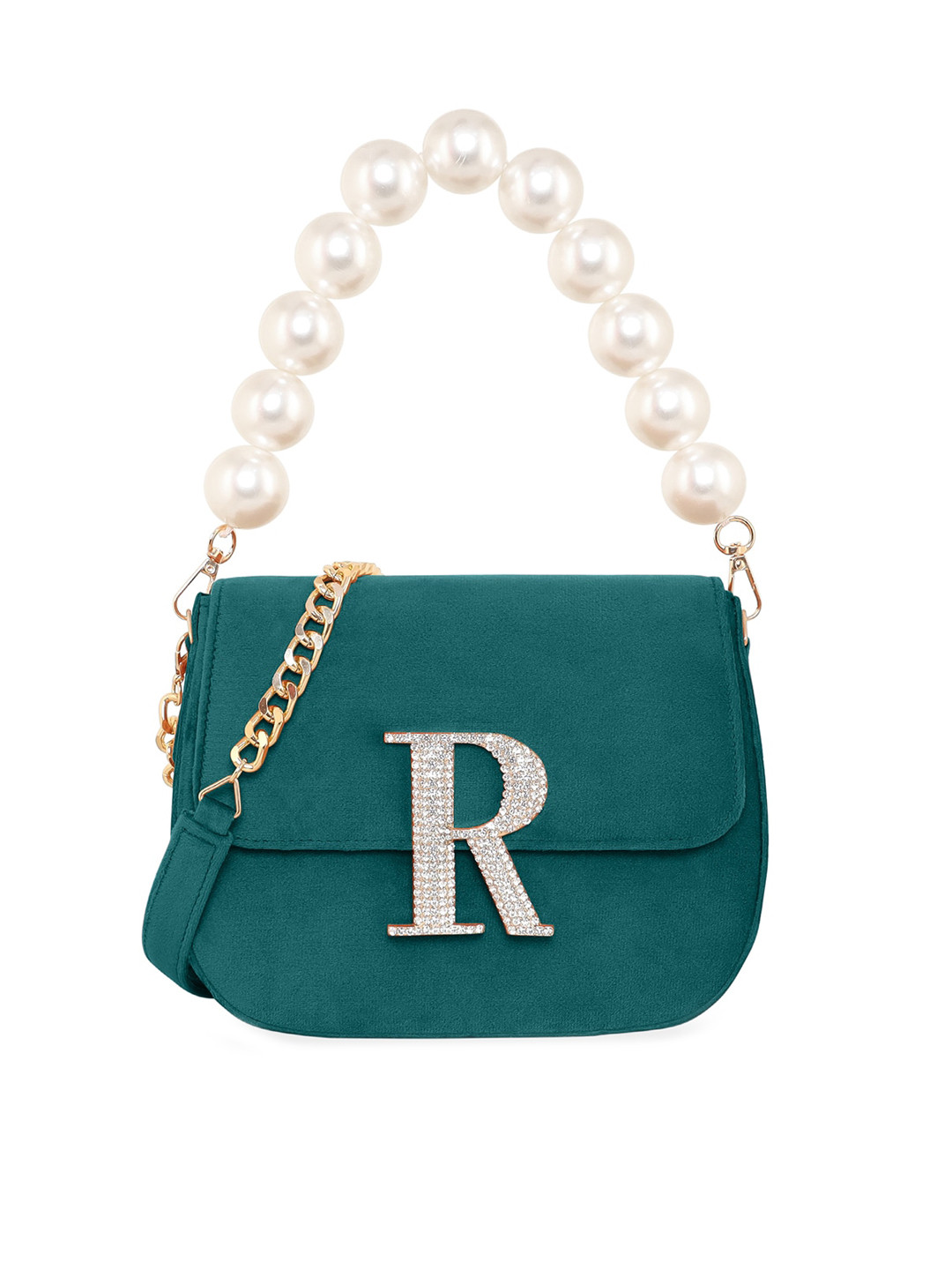 

ESBEDA Suede Structured Sling Bag with Tasselled, Green