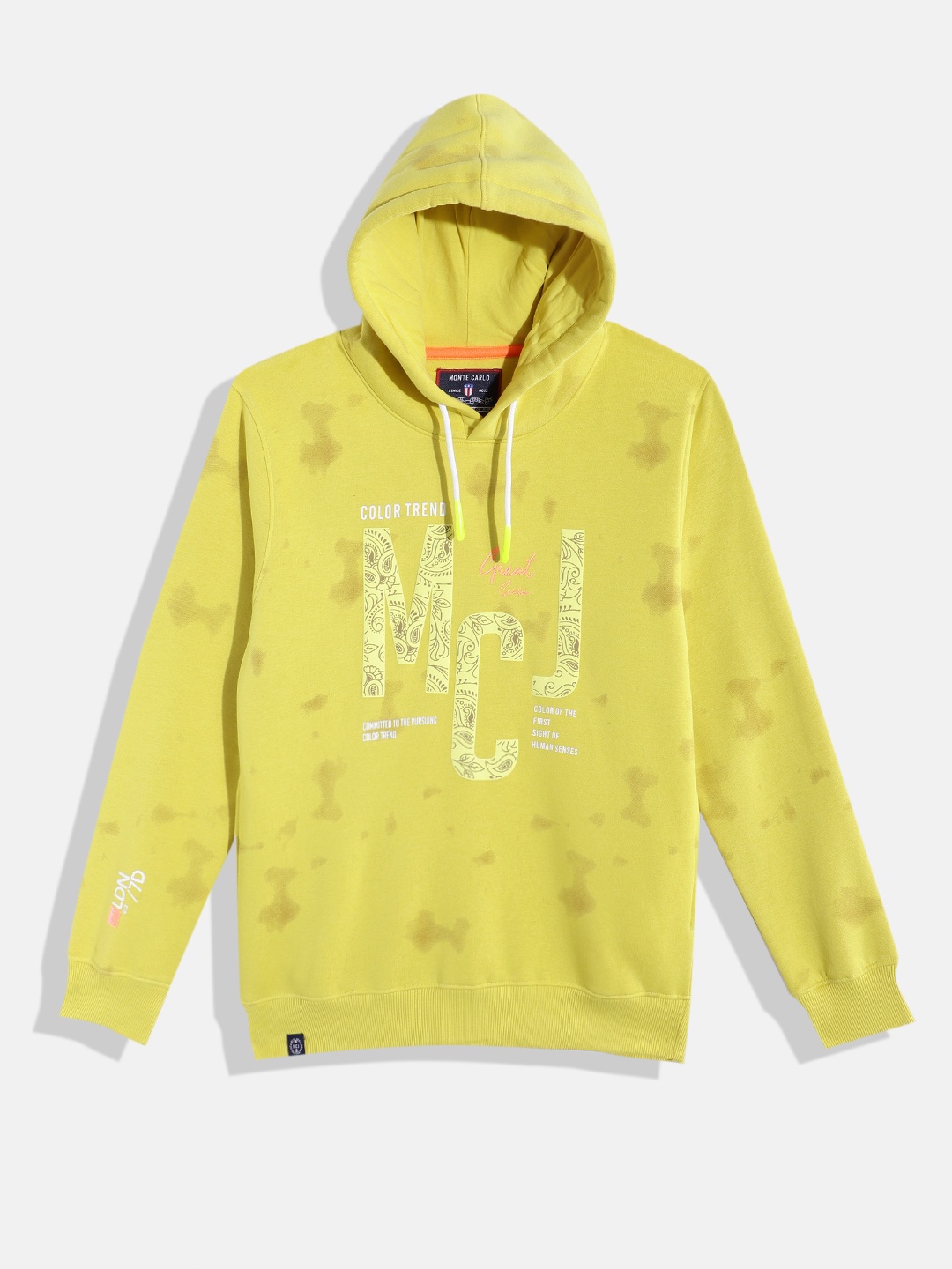 

Monte Carlo Boys Printed Hooded Sweatshirt, Lime green