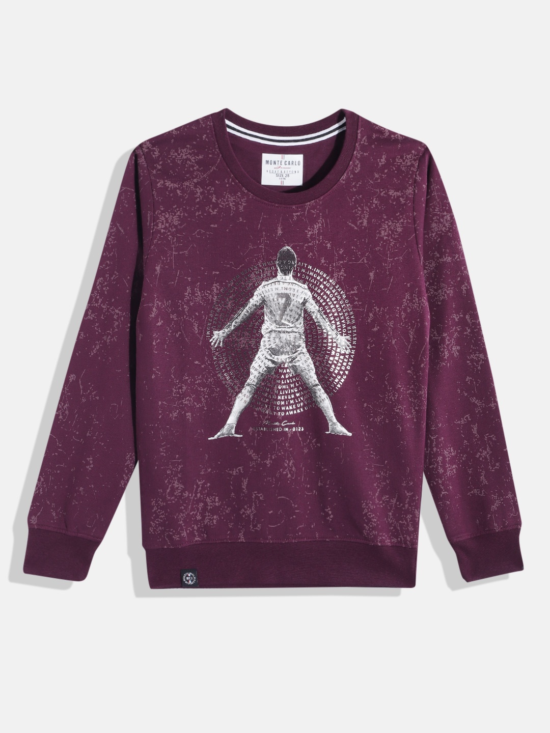 

Monte Carlo Boys Pure Cotton Printed Sweatshirt, Purple