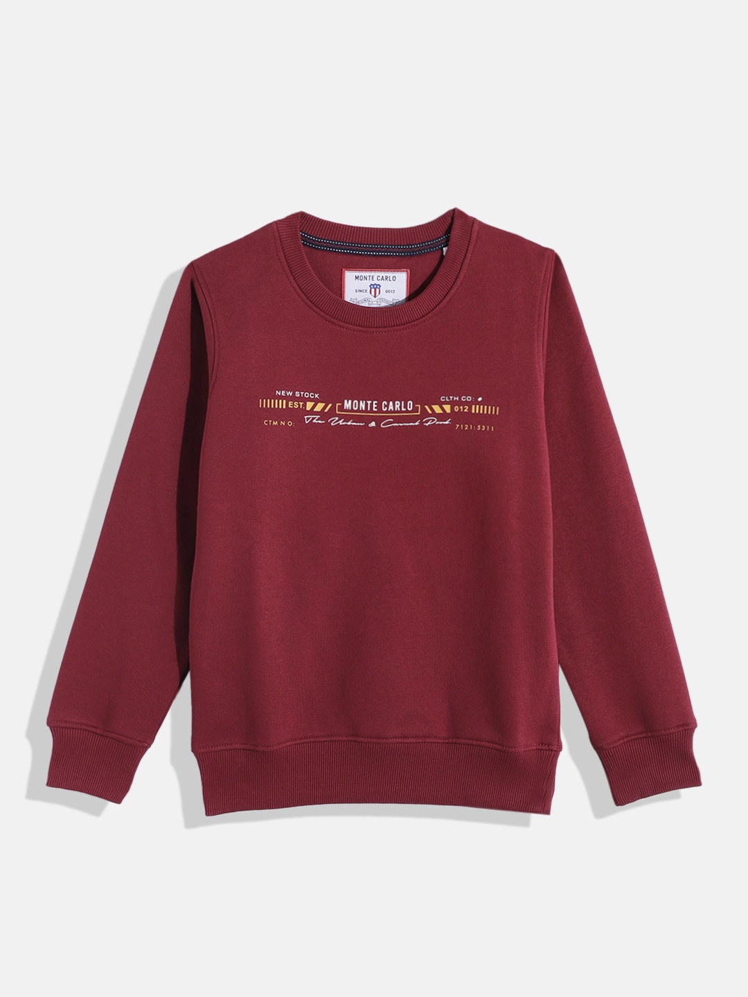 

Monte Carlo Boys Printed Sweatshirt, Maroon