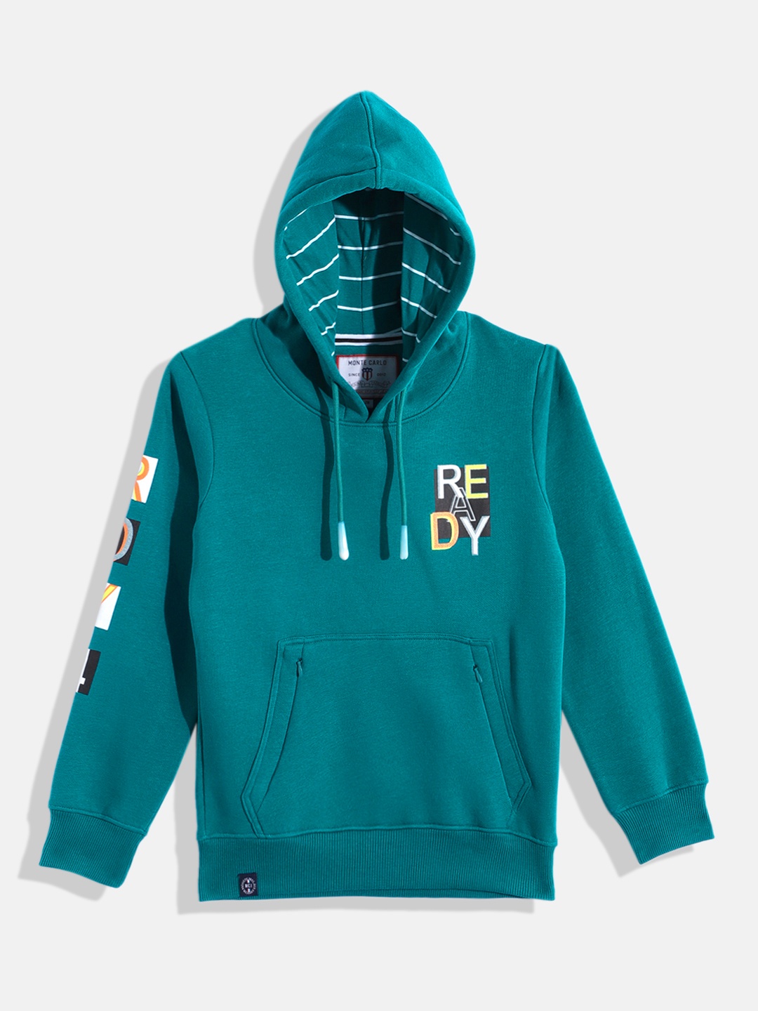 

Monte Carlo Boys Printed Hooded Sweatshirt, Teal