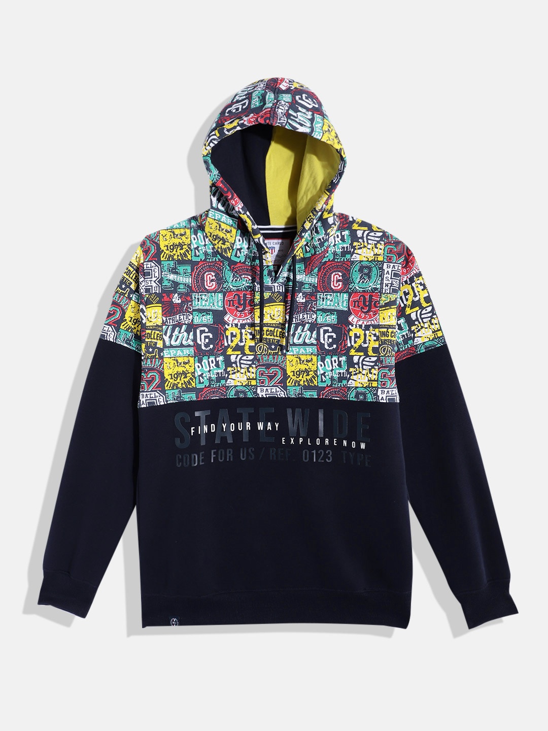 

Monte Carlo Boys Printed Hooded Sweatshirt, Navy blue