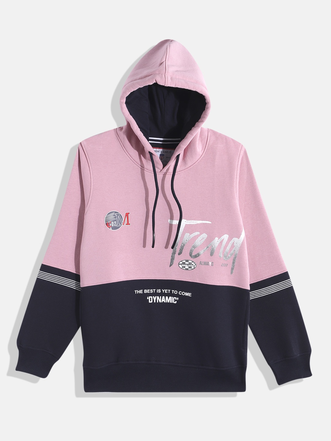 

Monte Carlo Boys Colourblocked Hooded Sweatshirt, Pink