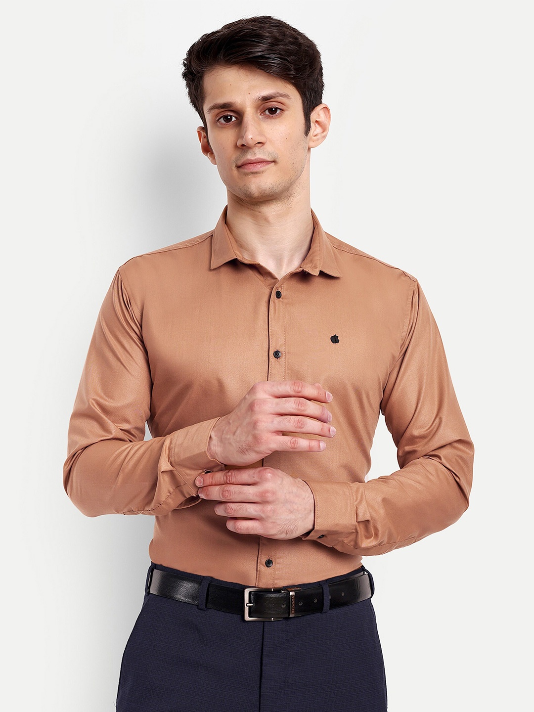 

GETCHI Premium Spread Collar Formal Shirt, Brown