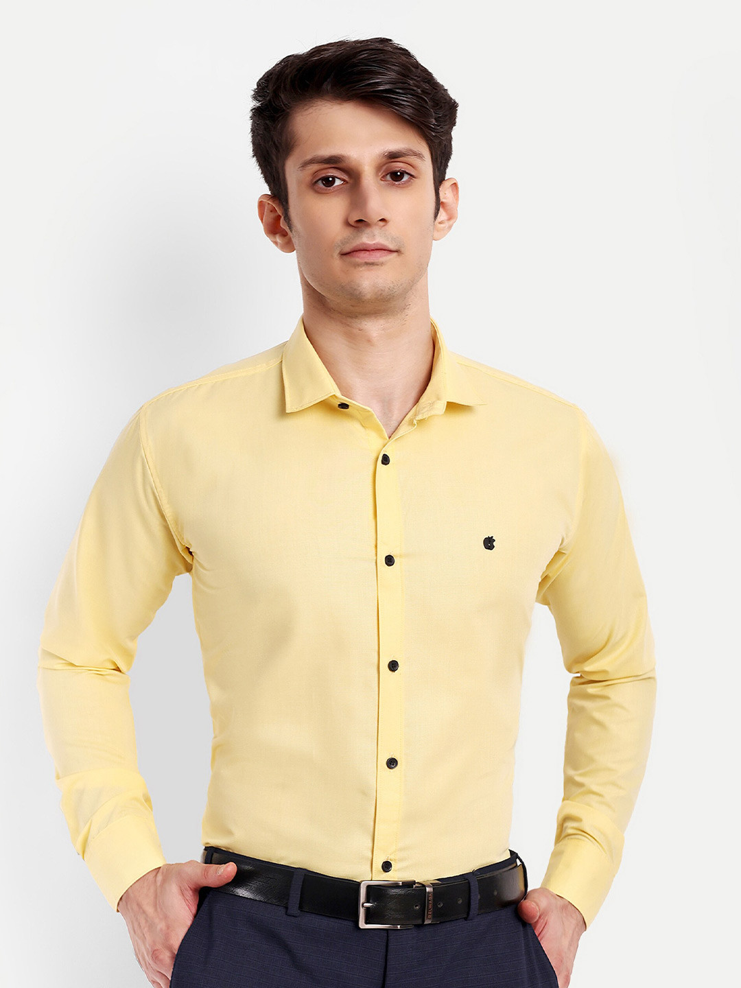

GETCHI Premium Spread Collar Formal Shirt, Yellow