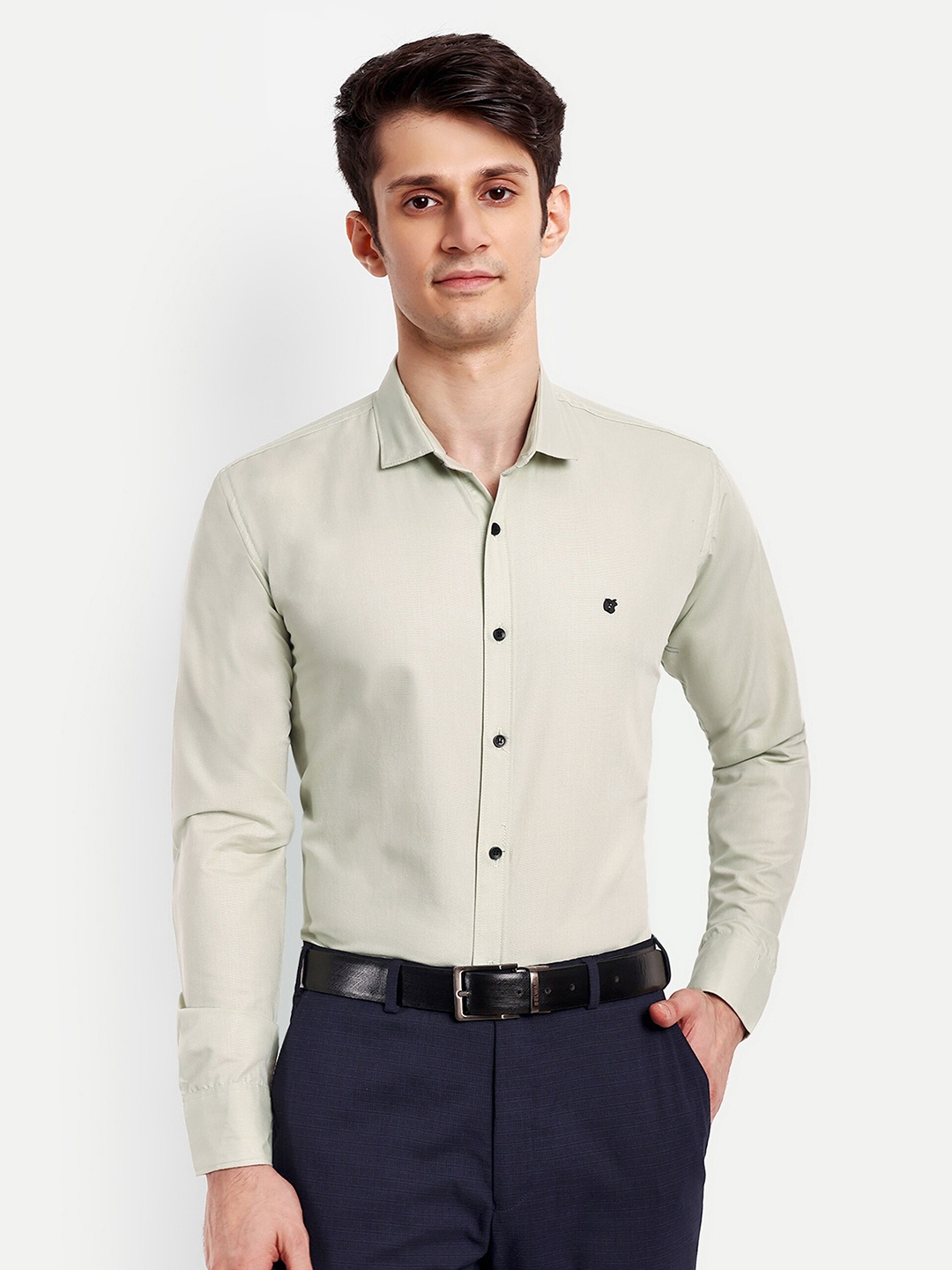 

GETCHI Premium Spread Collar Formal Shirt, Green