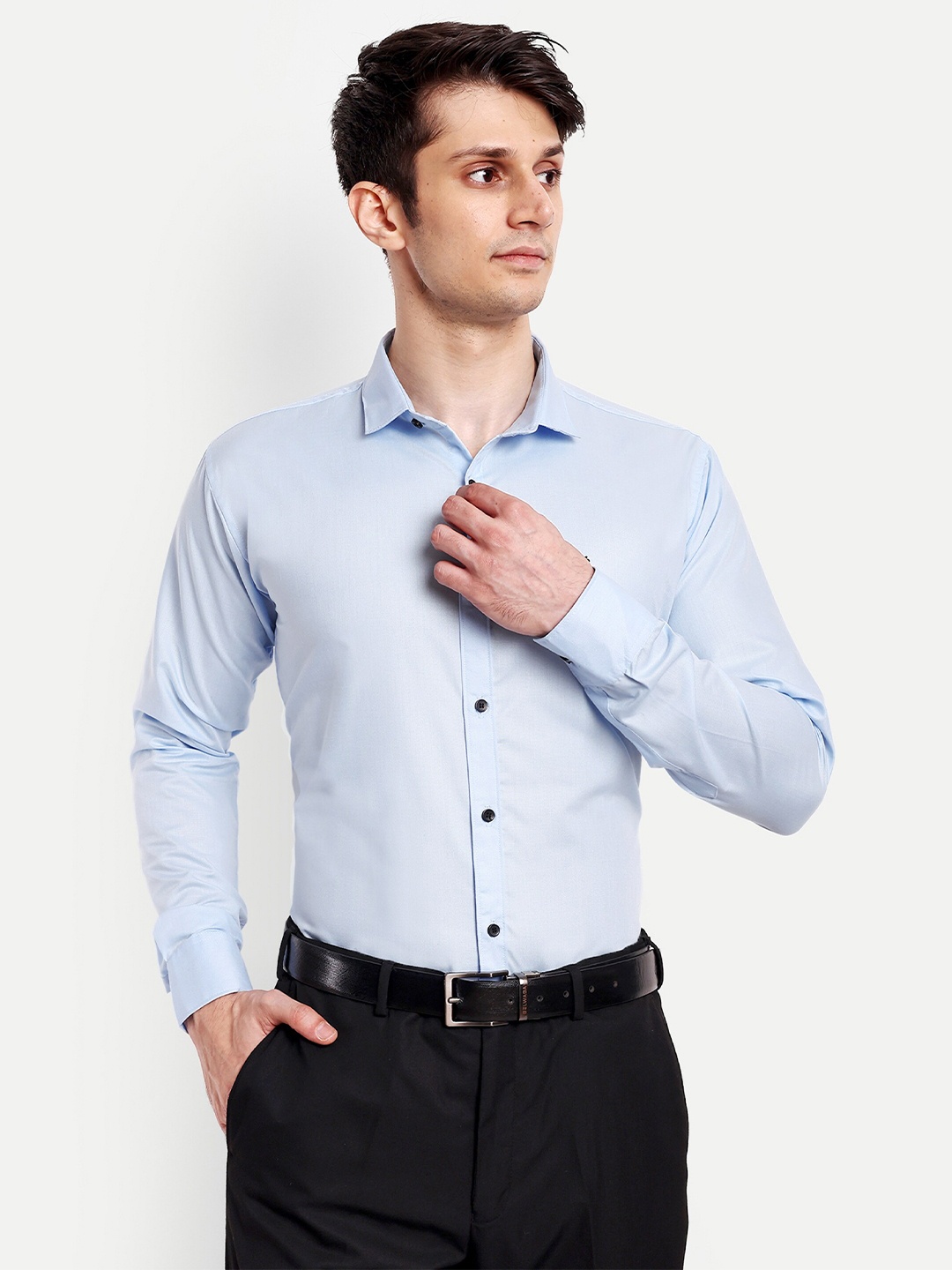

GETCHI Premium Spread Collar Formal Shirt, Blue