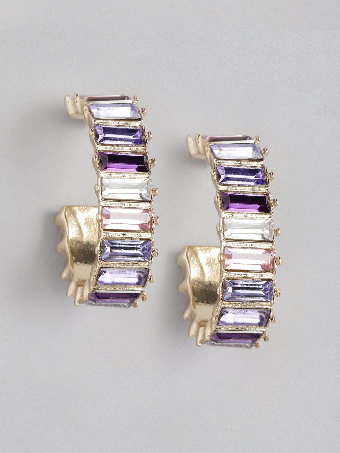 

Forever New Gold-Plated Contemporary Half Hoop Earrings, Multi
