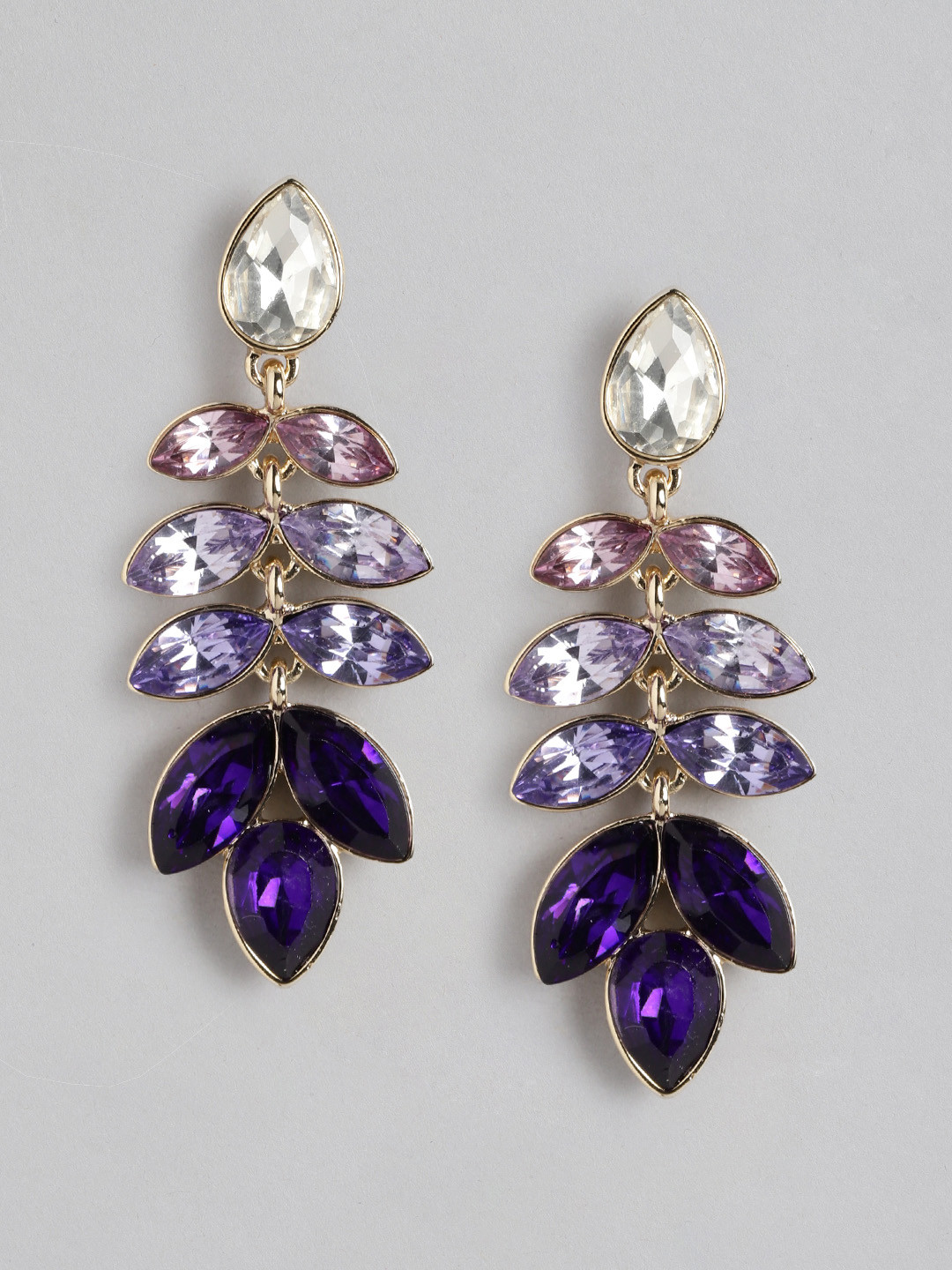 

Forever New Gold-Plated Leaf Shaped Drop Earrings, Multi