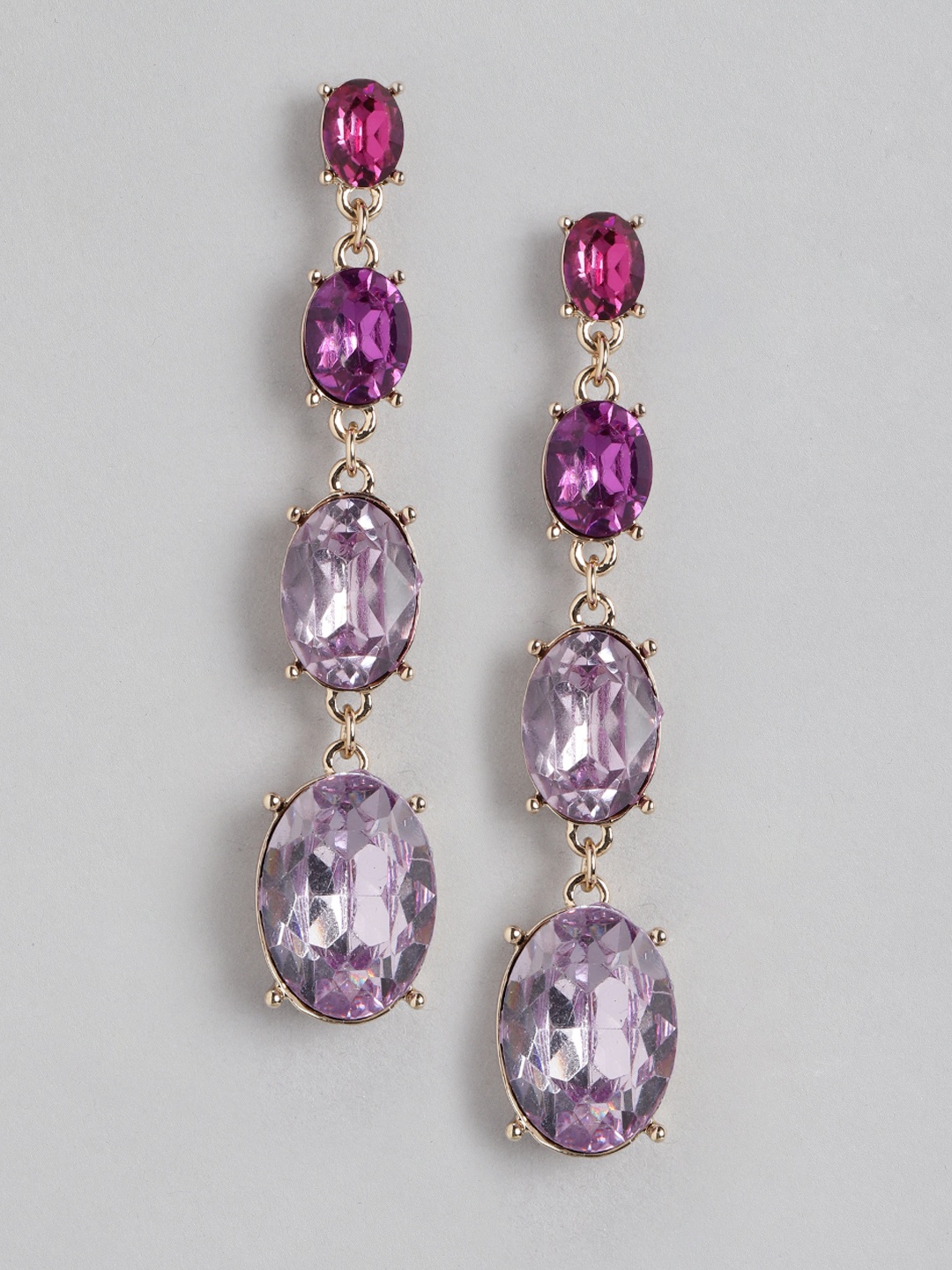 

Forever New Gold-Plated Oval Drop Earrings, Multi
