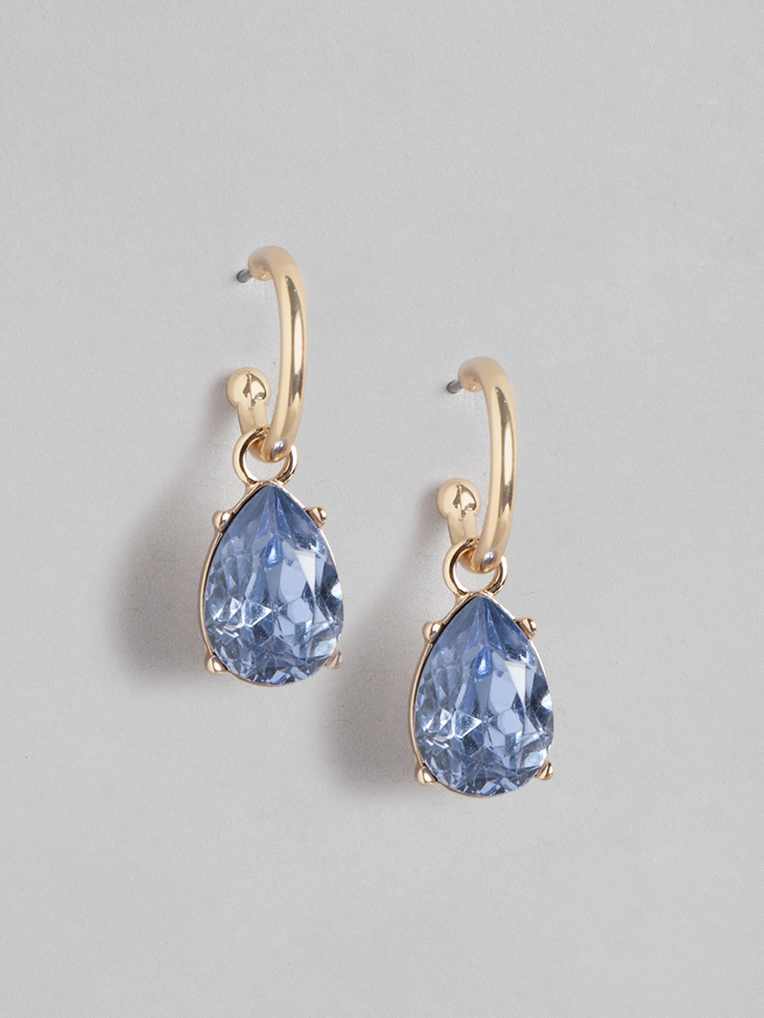 

Forever New Gold-Plated Teardrop Shaped Drop Earrings, Blue