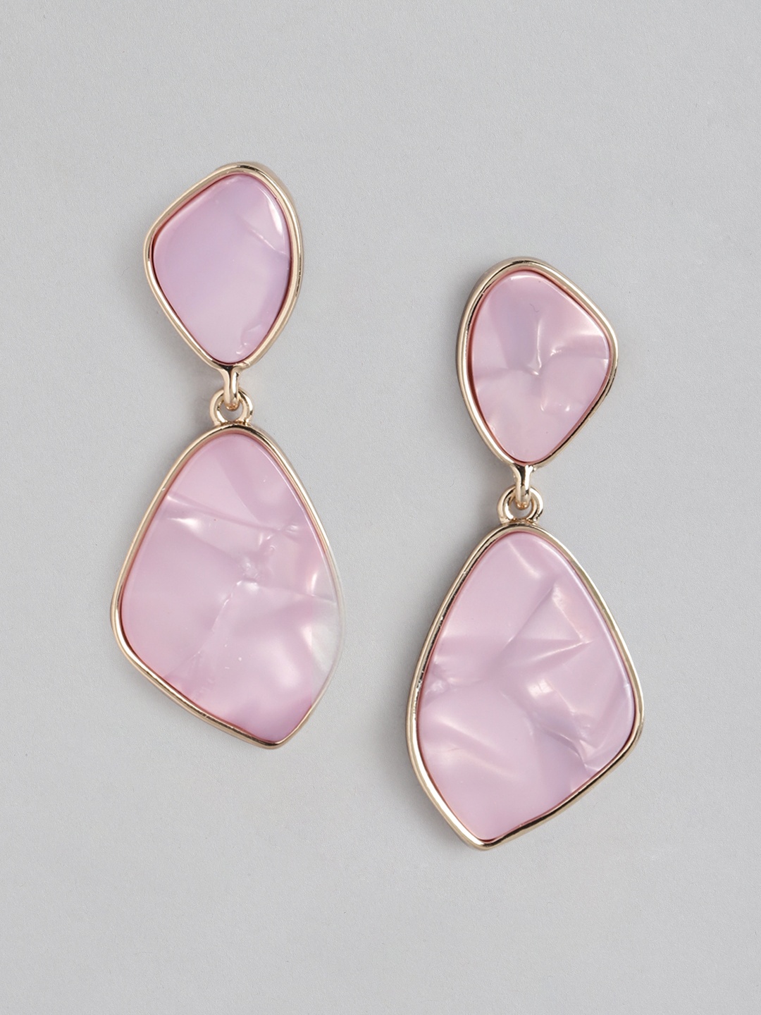 

Forever New Gold-Plated Geometric Drop Earrings, Purple