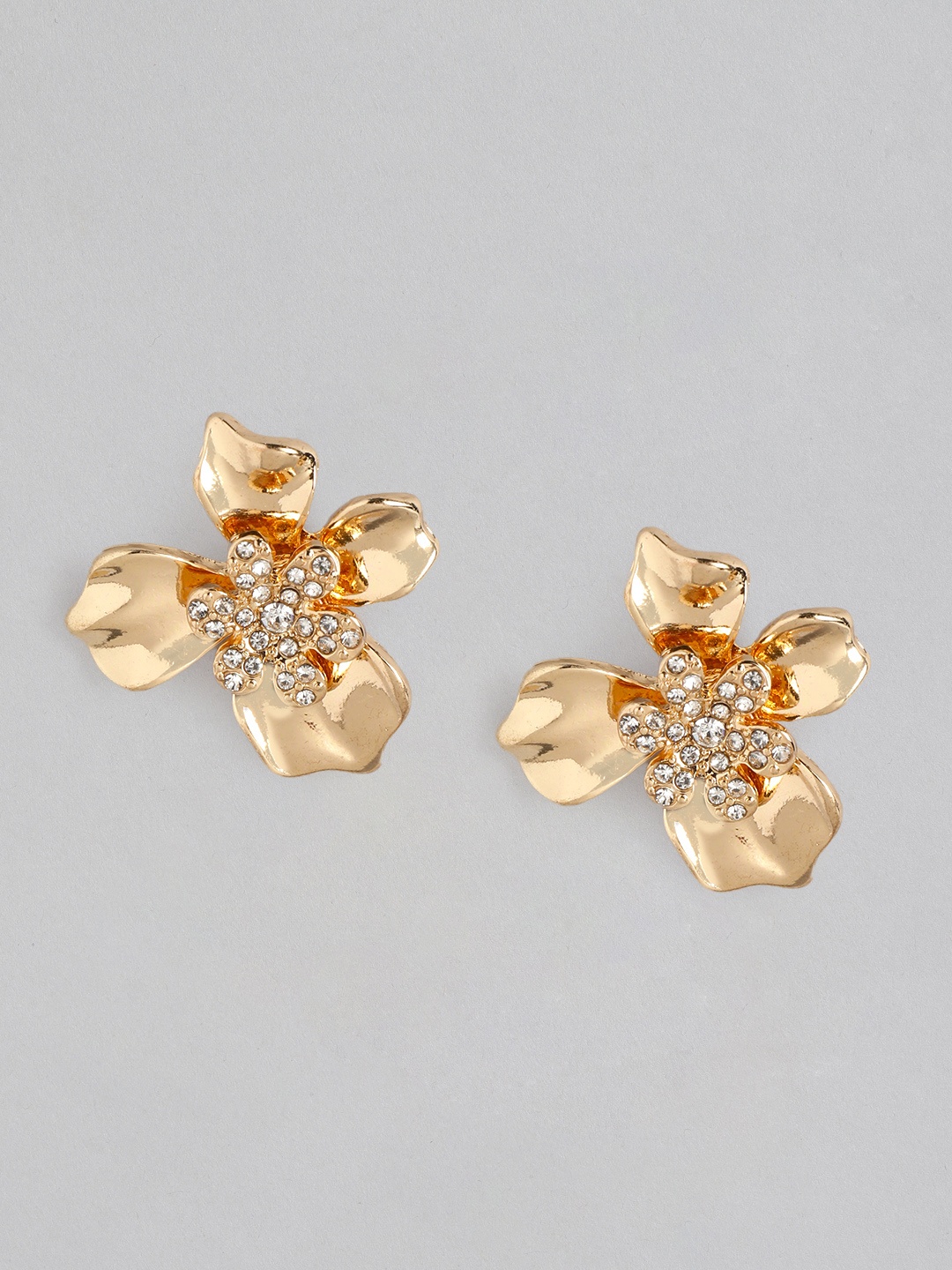 

Forever New Gold-Plated Floral Studs Earrings