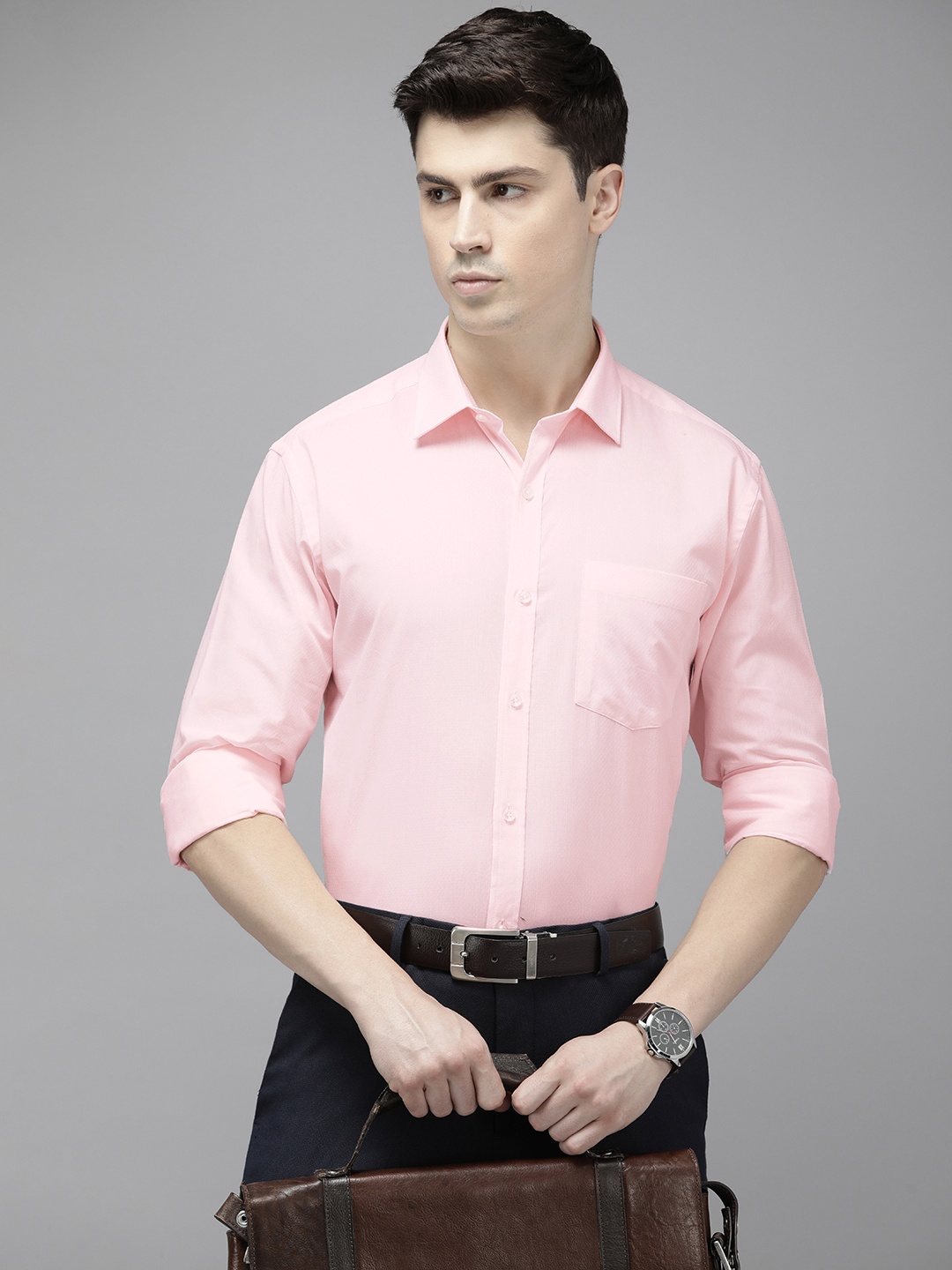 

Park Avenue Pure Cotton Slim Fit Formal Shirt, Pink