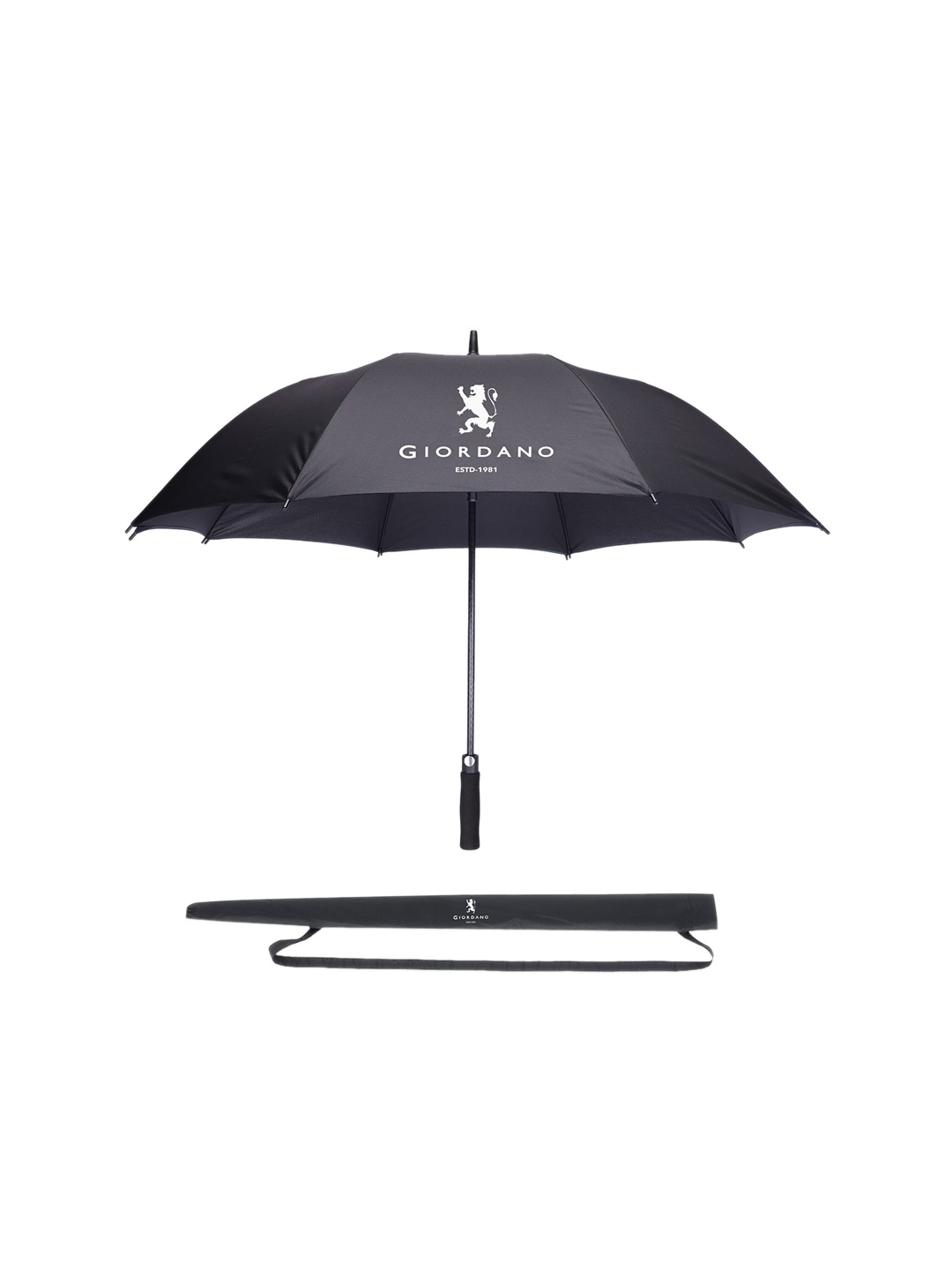 

GIORDANO Fiberglass Ribs Non-Foldable Umbrella, Black