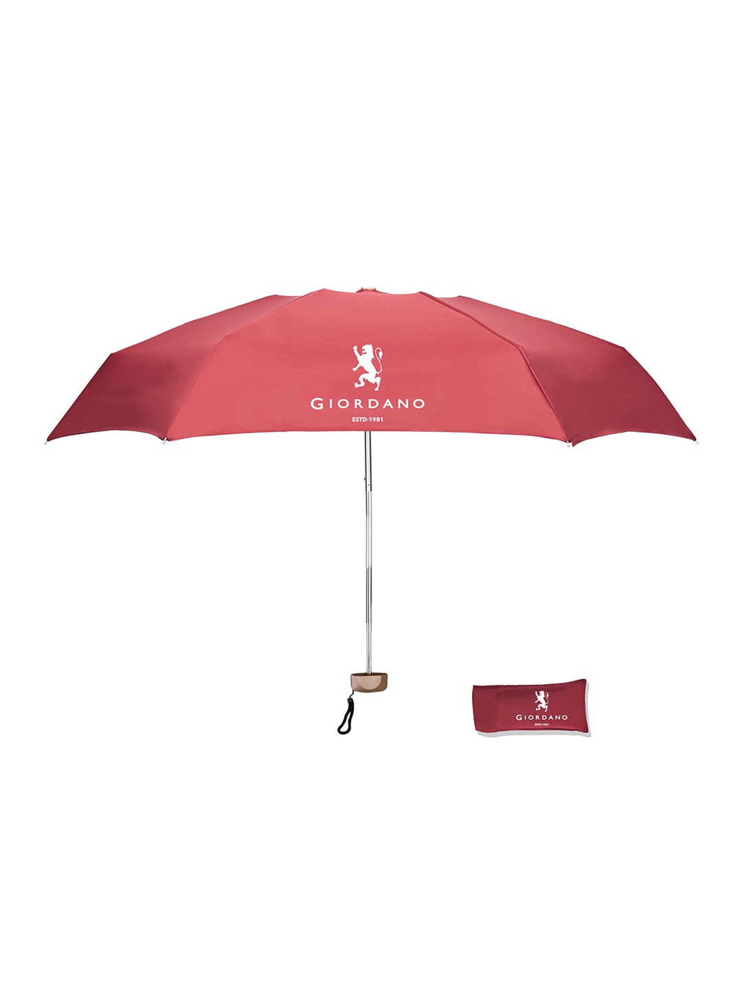 

GIORDANO Windproof 3 Fold Umbrella, Red