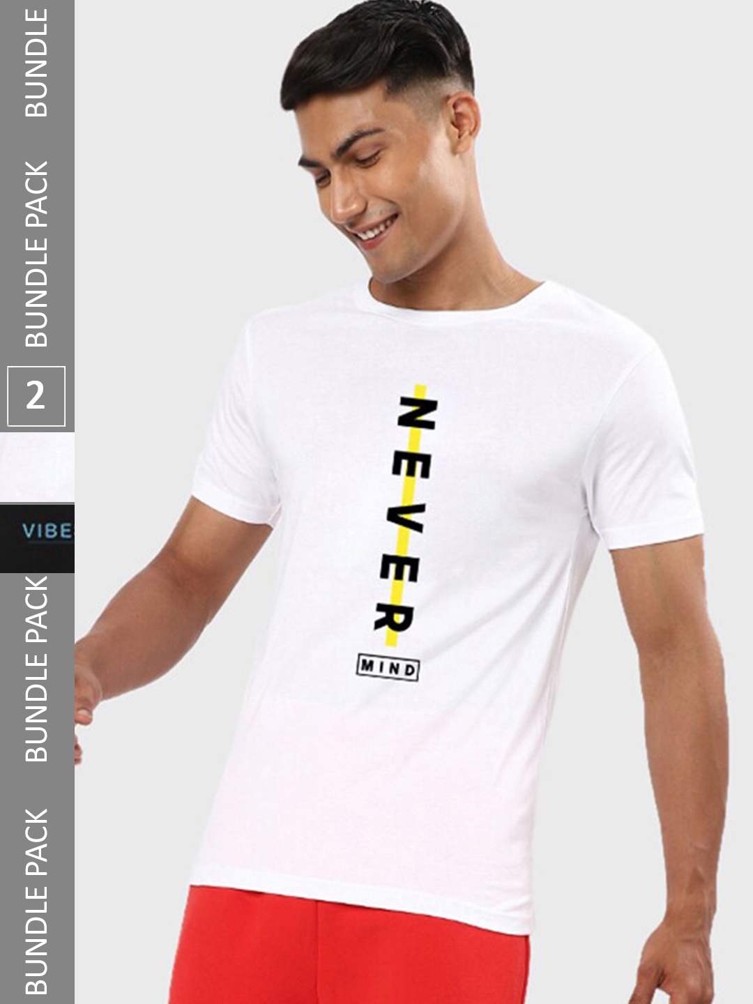 

Bewakoof Pack of 2 Printed Pure Cotton T-shirts, White