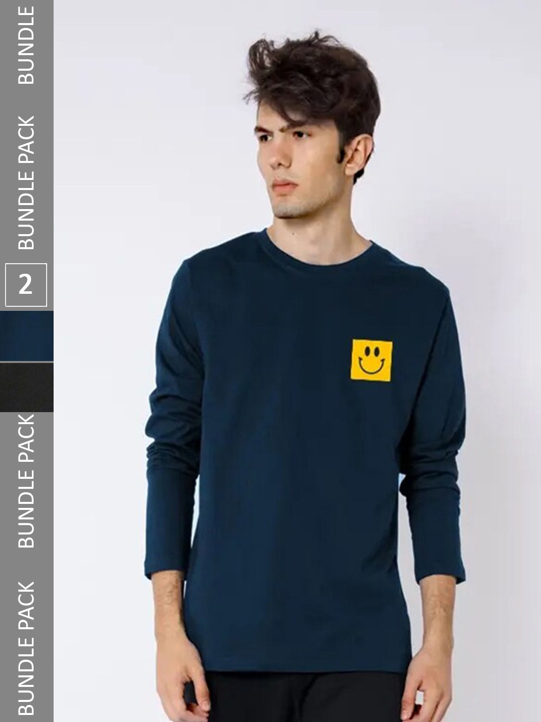 

Bewakoof Pack Of 2 Typography Printed Pure Cotton T-shirts, Teal