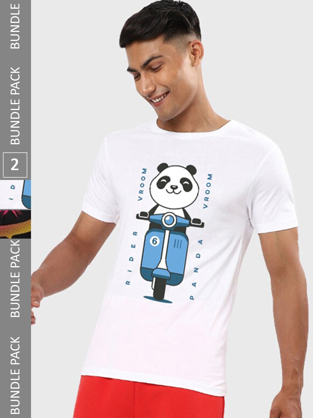 

Bewakoof Pack Of 2 Printed Pure Cotton T-shirts, White