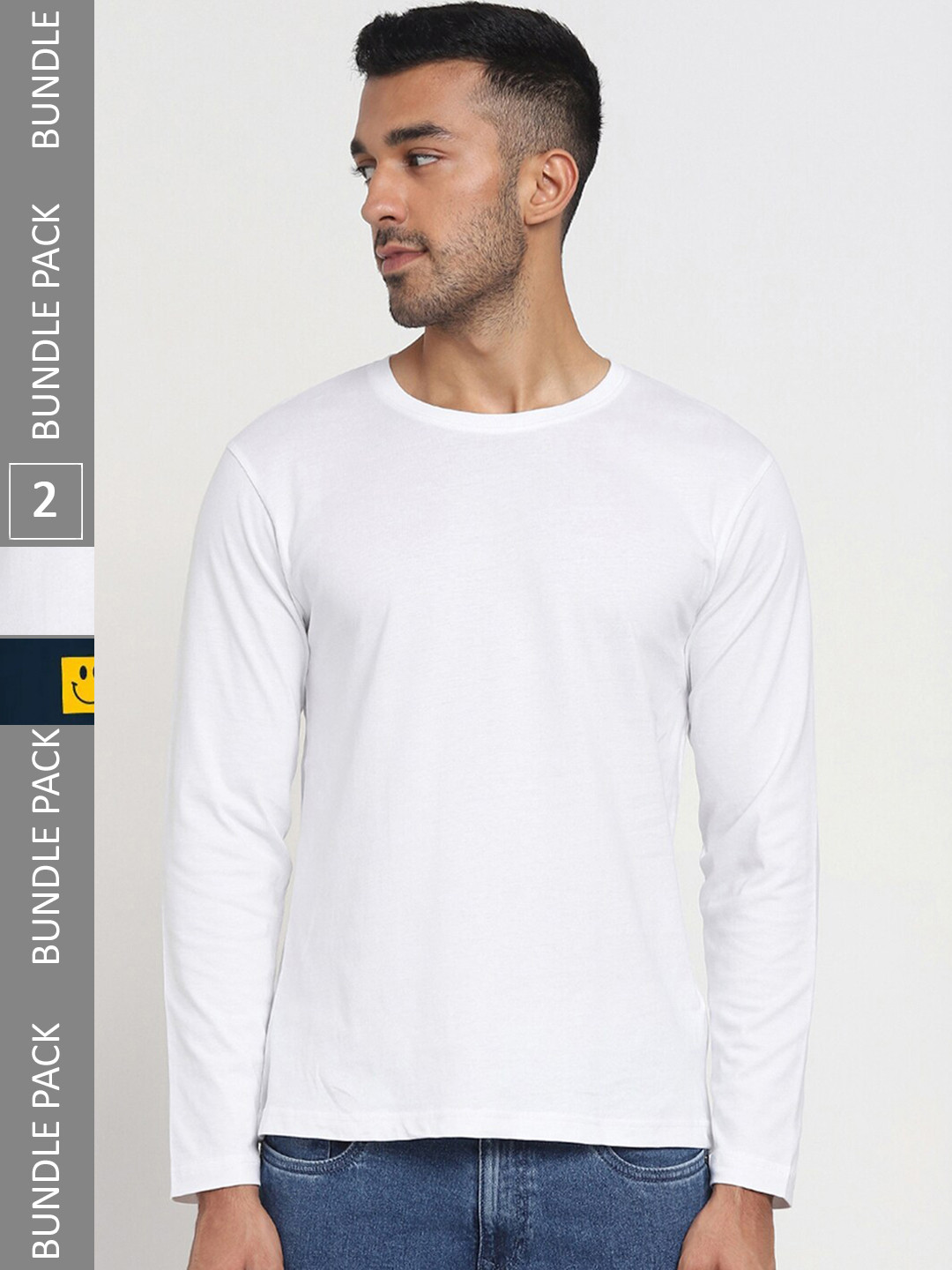 

Bewakoof Pack Of 2 Pure Cotton T-shirts, White