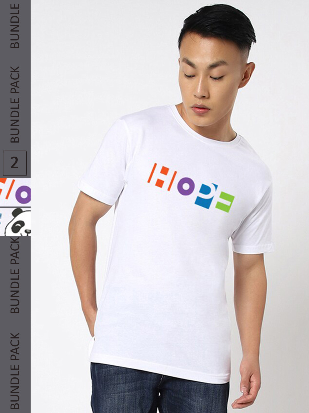 

Bewakoof Pack Of 2 Typography Printed Pure Cotton T-shirts, White