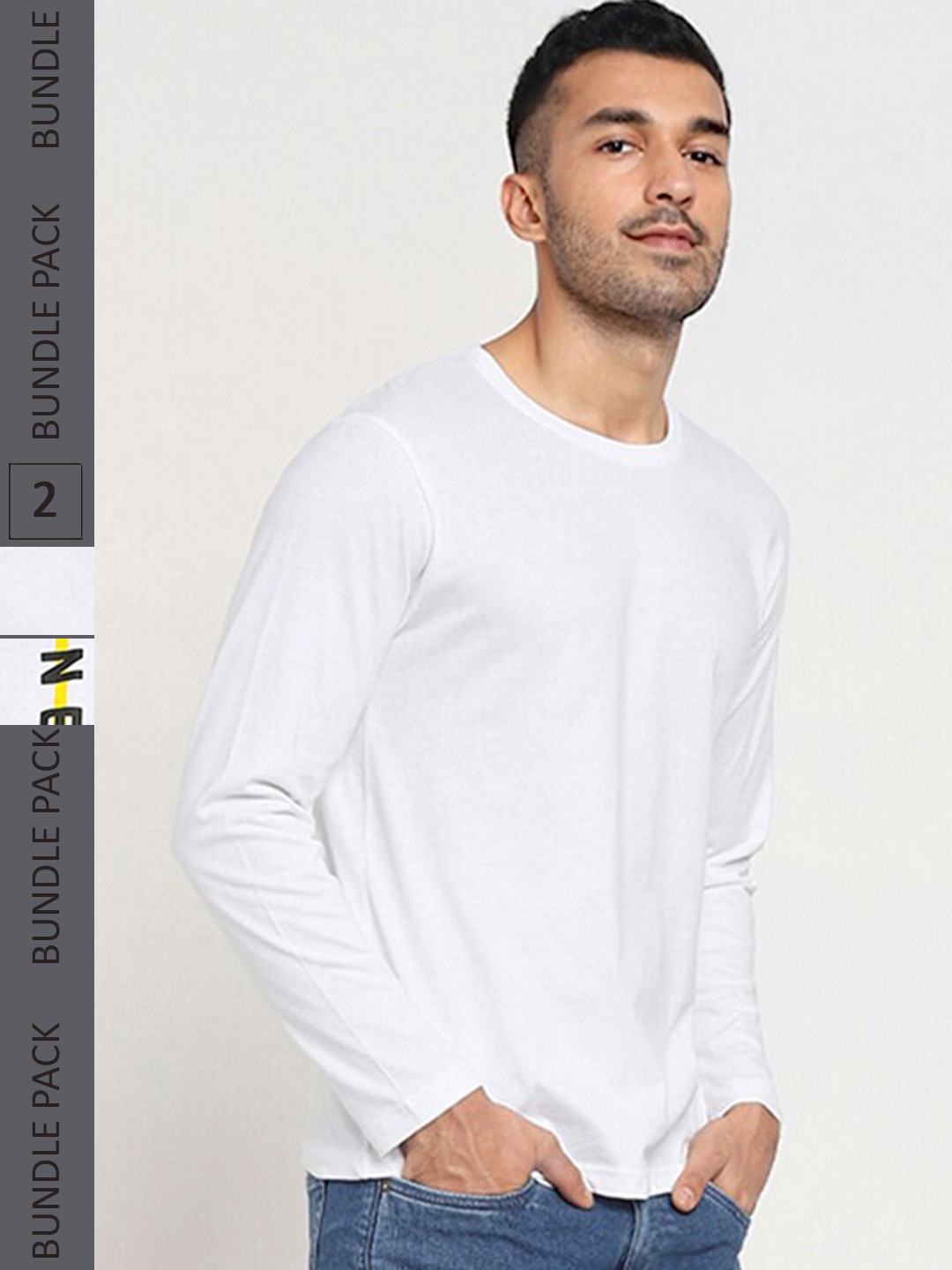 

Bewakoof Men Pack Of 2 Typography Printed Pure Cotton T-shirt, White