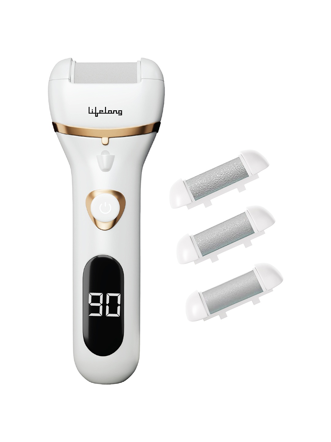 

Lifelong Callus Remover with LED Display & Fast USB Charging - White