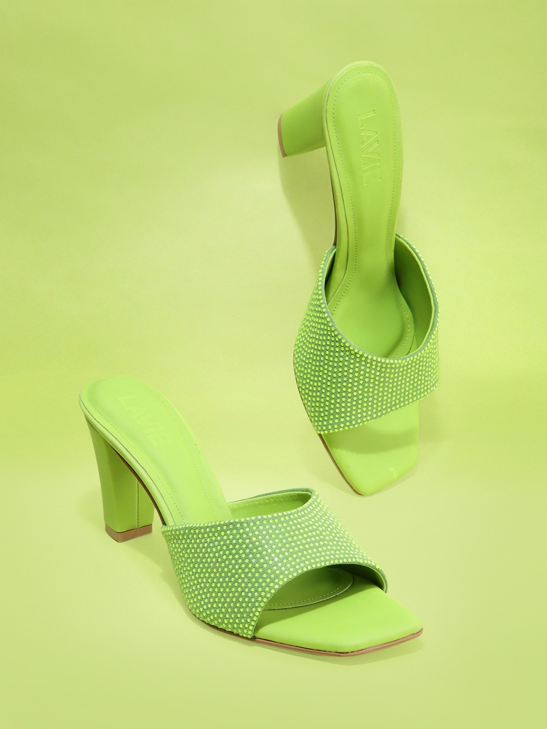 

Lavie Textured Block Heels, Green