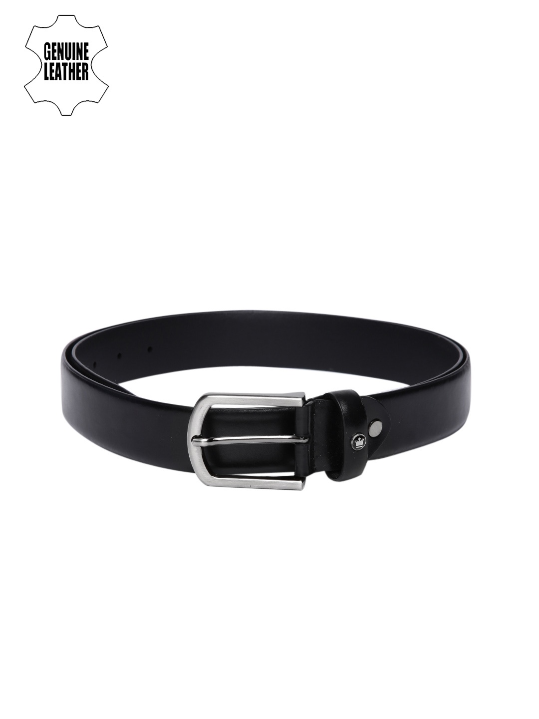 

Louis Philippe Men Black Solid Casual Leather Belt