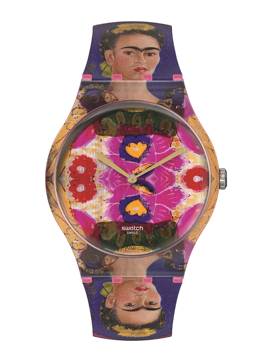 

Swatch Unisex Printed Dial & Straps Analogue Watch SUOZ341, Pink