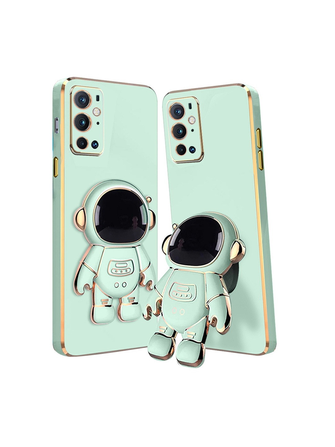 

Karwan Oneplus 9 Pro Phone Back Cover With Astronaut Holster Stand, Green