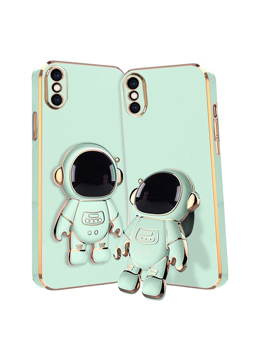 

Karwan 3D Astronaut Holster iPhone Xs Max Phone Back Case With Folding Stand, Green