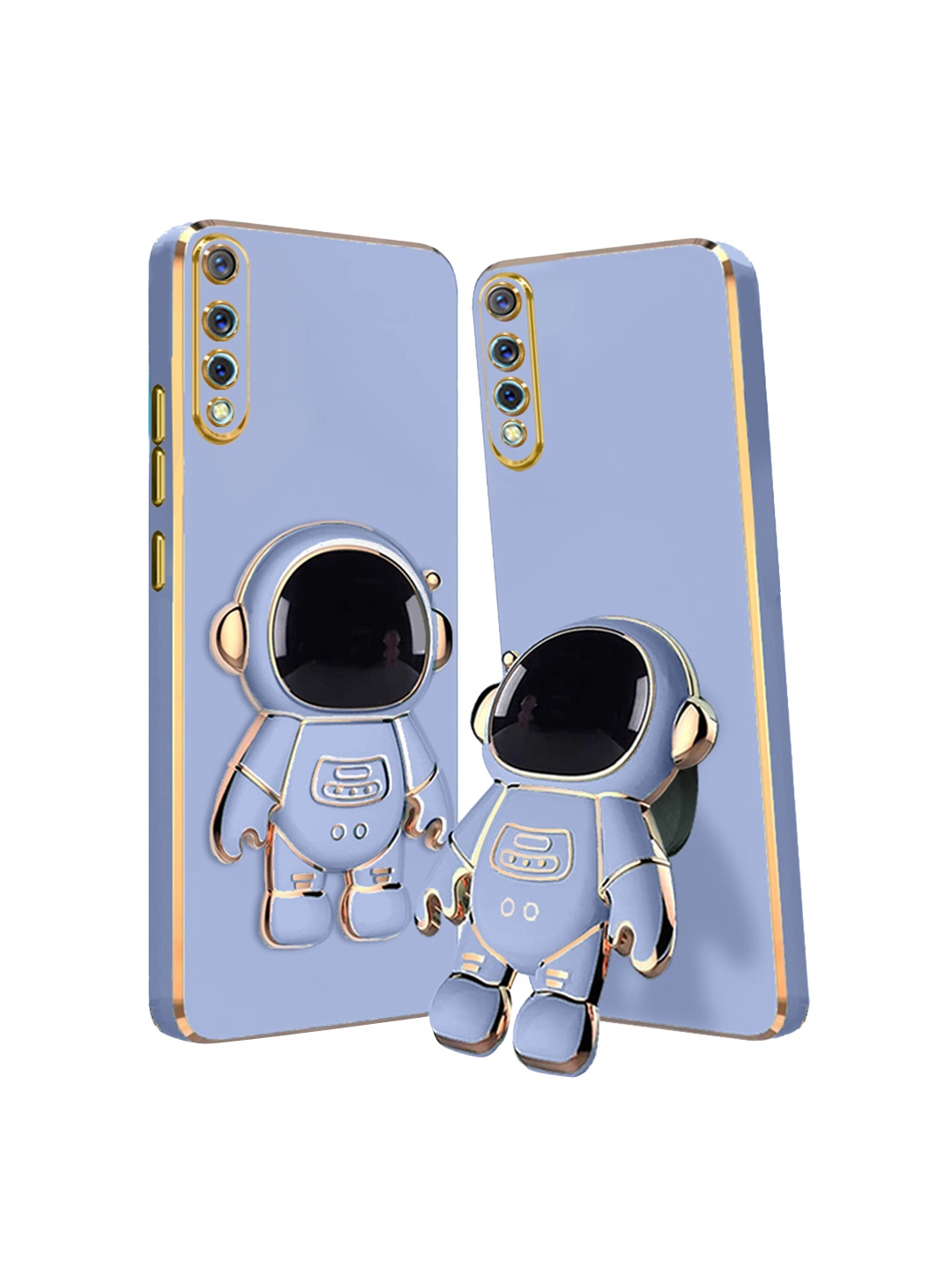 

Karwan 3D Astronaut Holster Vivo S1 Phone Back Case With Folding Stand, Blue