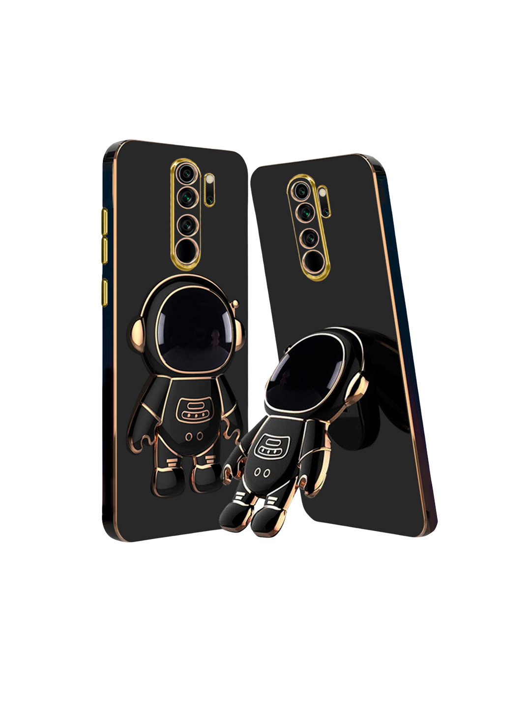 

Karwan 3D Astronaut Holster Redmi Mi Note 8 Pro Phone Back Case With Holding Stand, Black