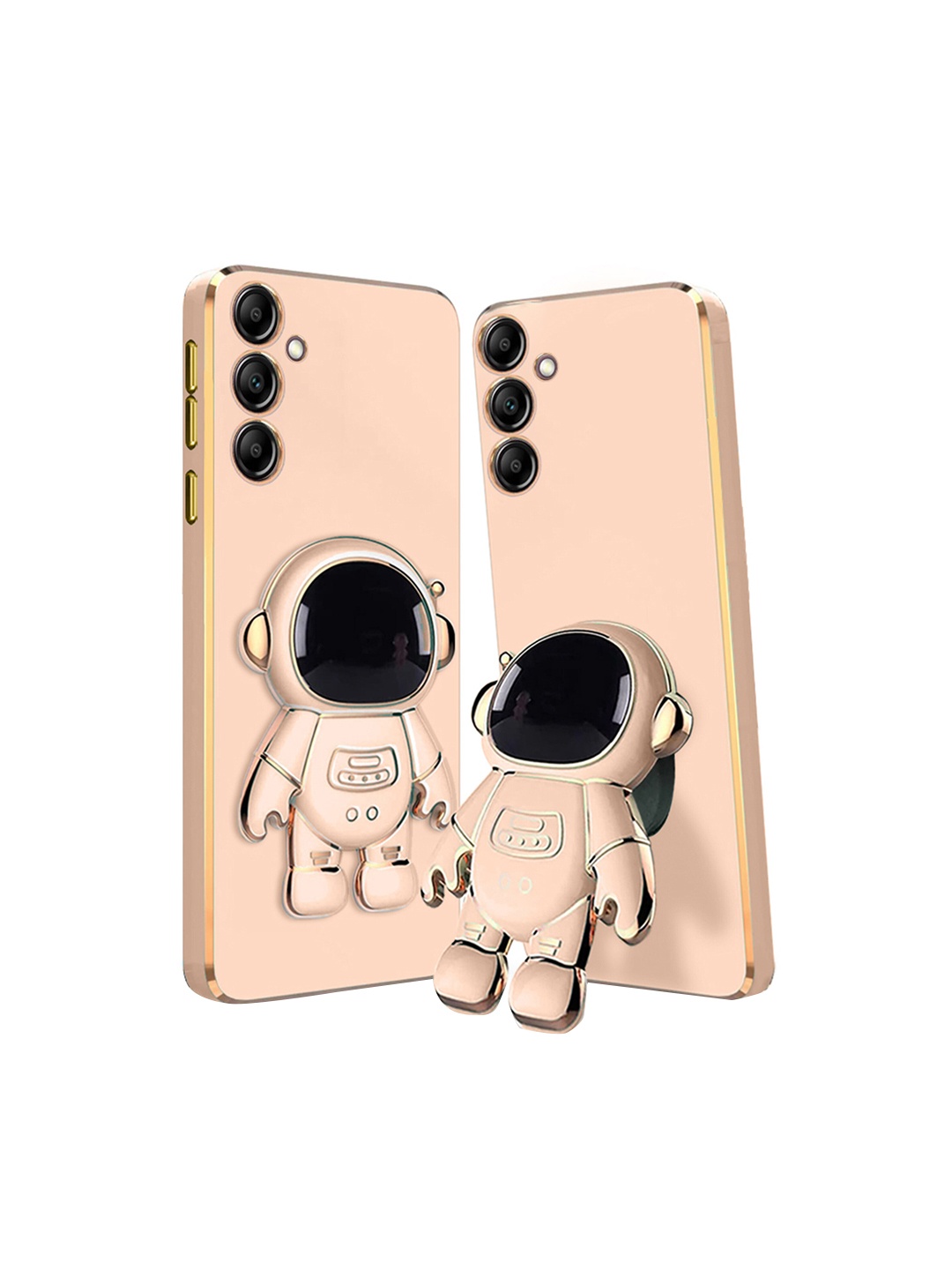 

Karwan 3D Astronaut Holster Samsung F23 Phone Back Case With Folding Stand, Pink