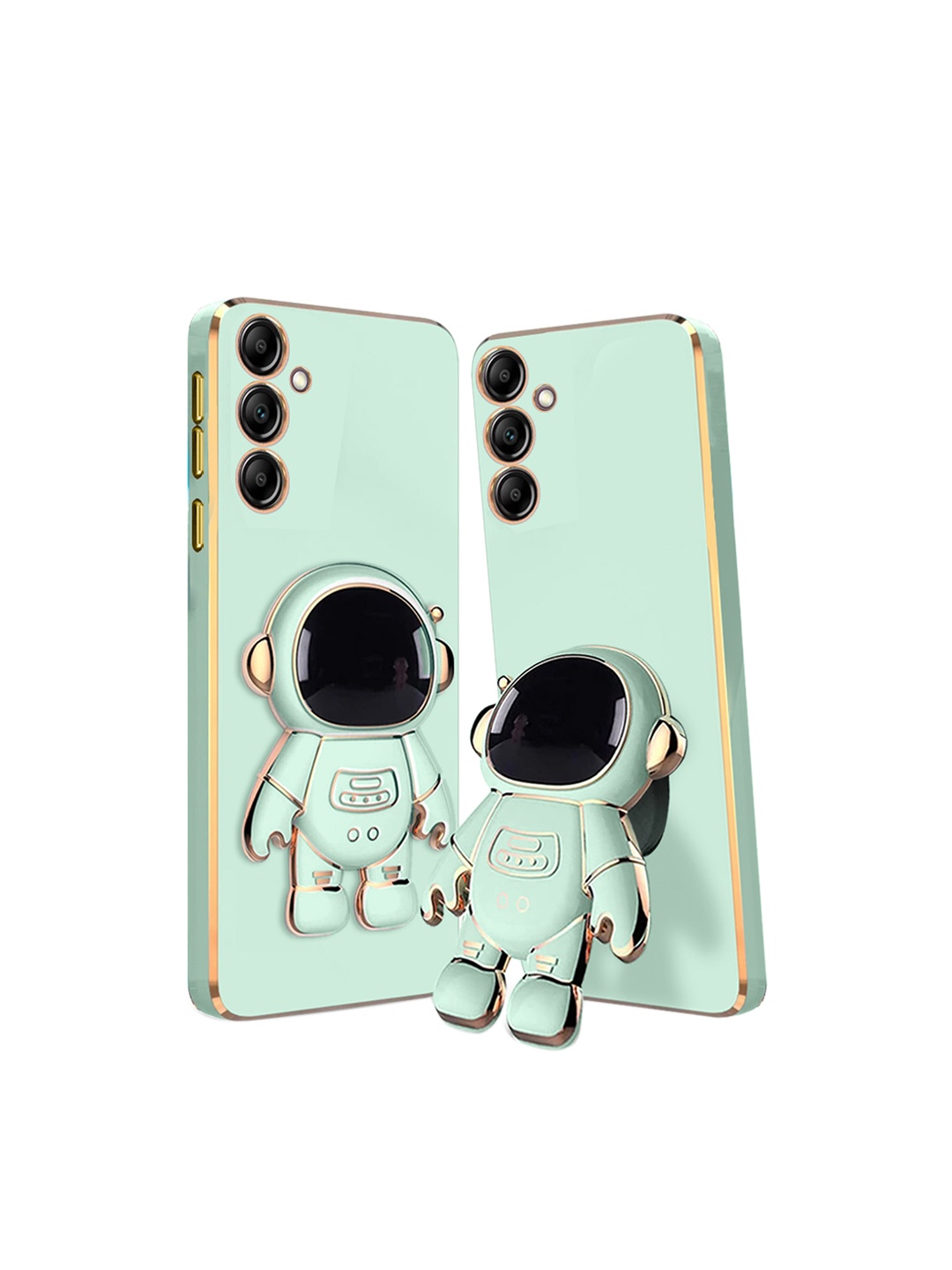 

Karwan Samsung f23 Phone Back Cover With Astronaut Holster Stand, Green