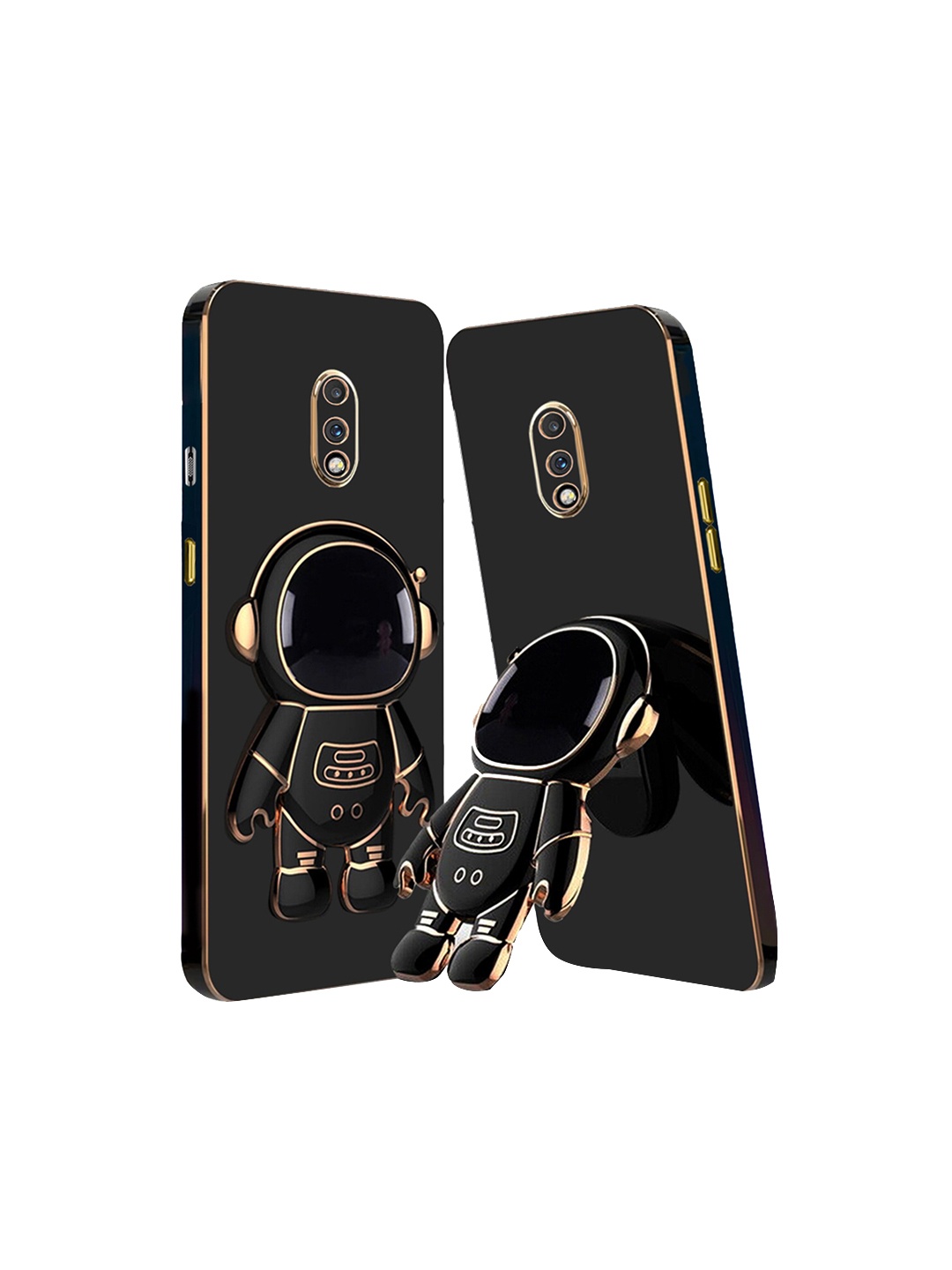 

Karwan 3D Astronaut Holster Oneplus 7 Phone Back Case With Folding Stand, Black